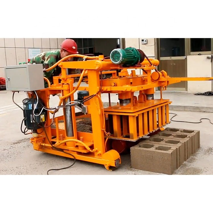 manual hemp coal dust concrete cement hollow block brick making machine