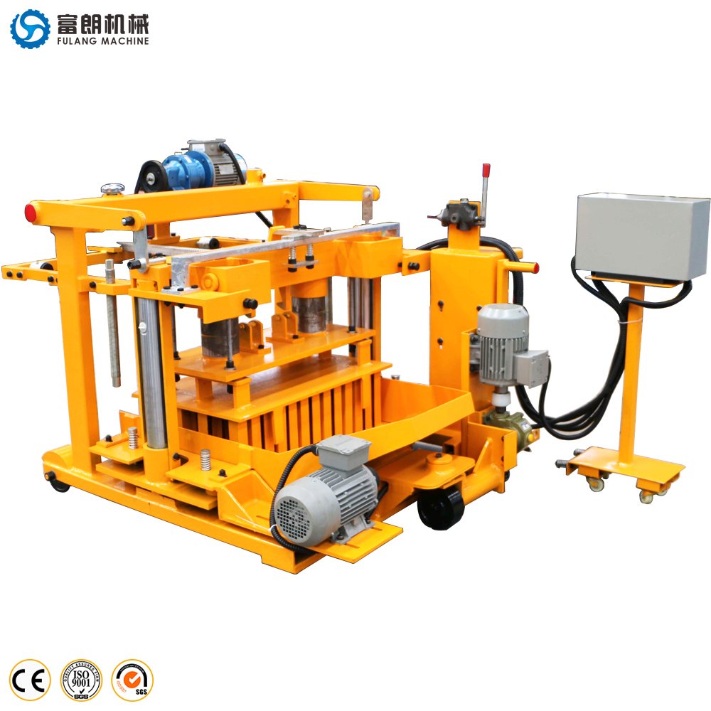 manual hemp coal dust concrete cement hollow block brick making machine