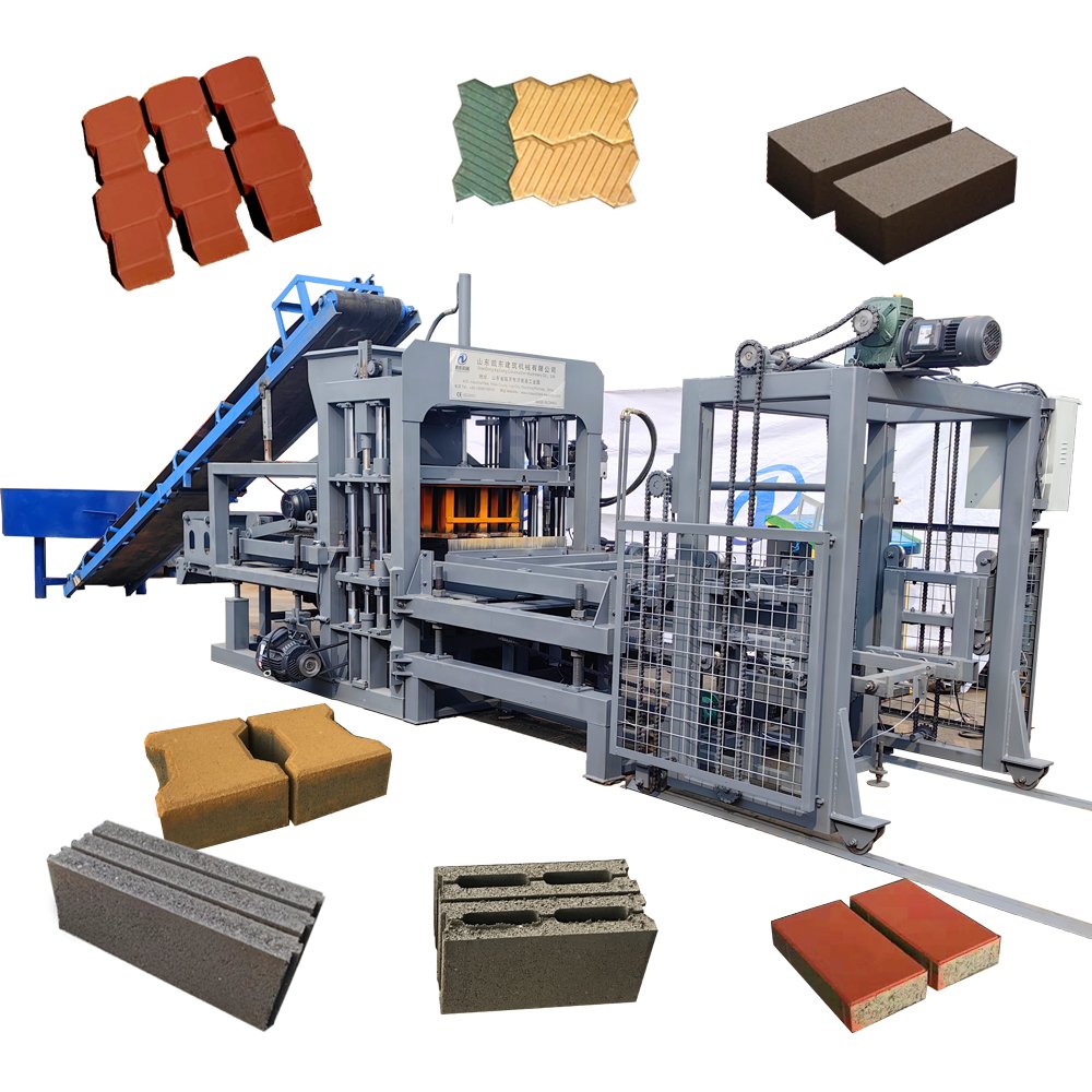 KAIDONG QT4-15E hydraulic sand brick make machine fully automatic concrete brick block making machine
