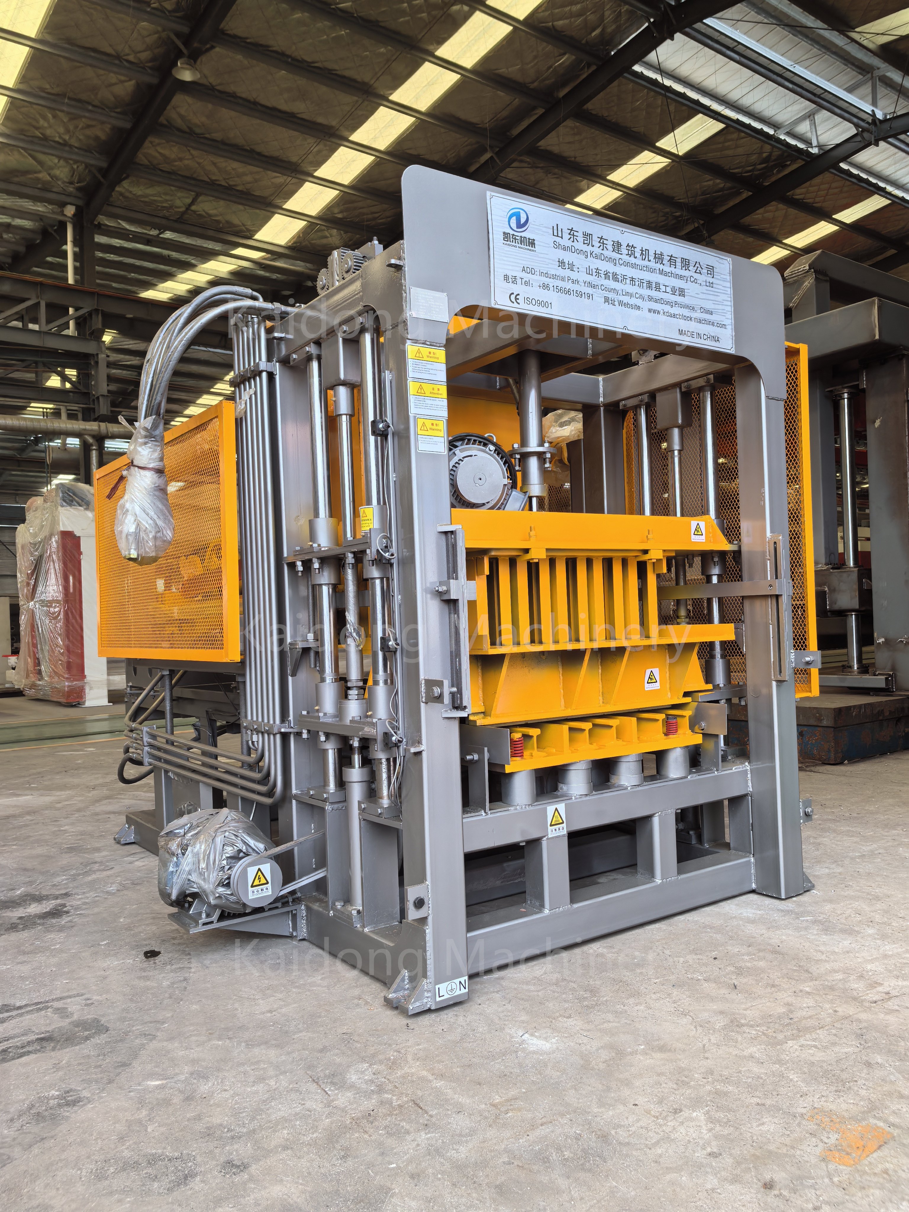 KAIDONG QT4-15E hydraulic sand brick make machine fully automatic concrete brick block making machine