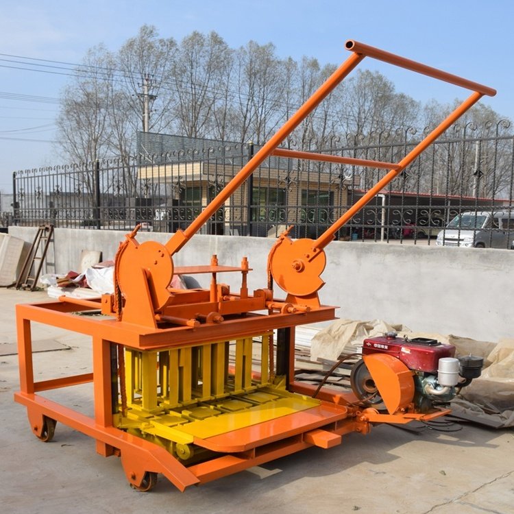 LONTA QM4-45 Moveable Egg Laying Interlock Hollow Paver Moulding Cement Concrete Brick Block Making Machine Brique