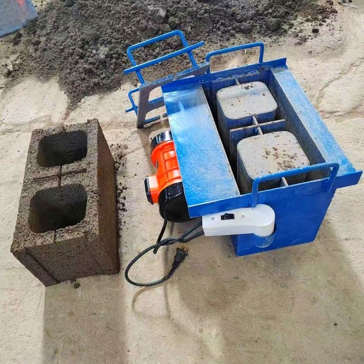 Mini brick making machine portable non electric brick forming machine to make concrete wall block mold