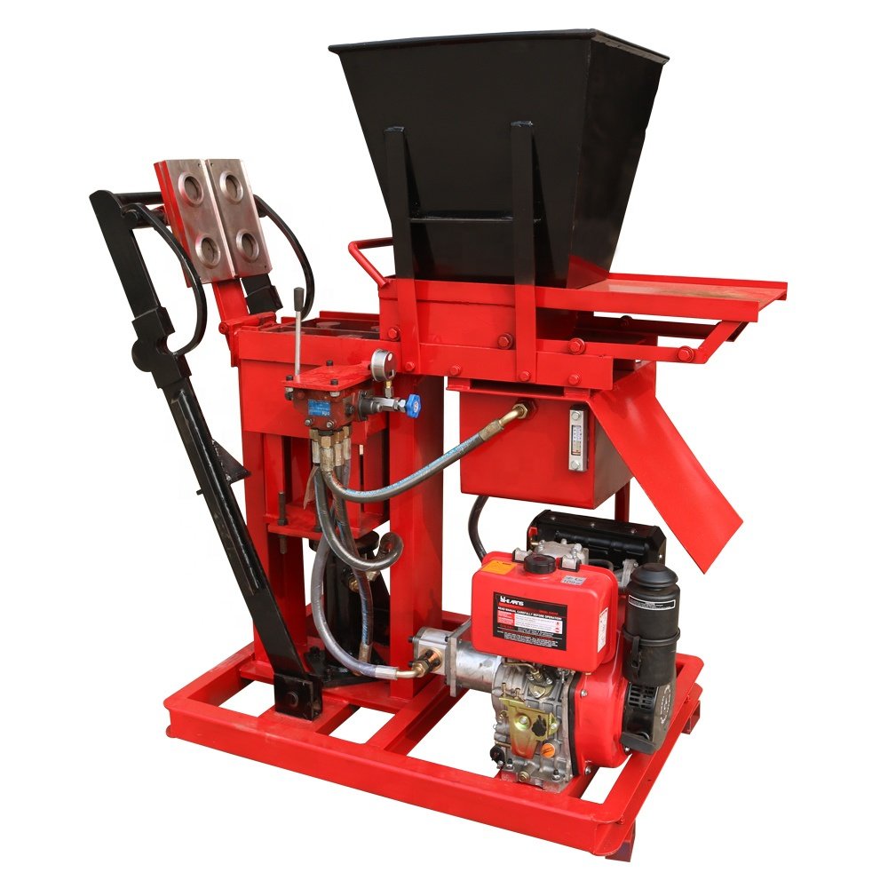2-25 cheap home use clay interlocking block machine mud brick making machine