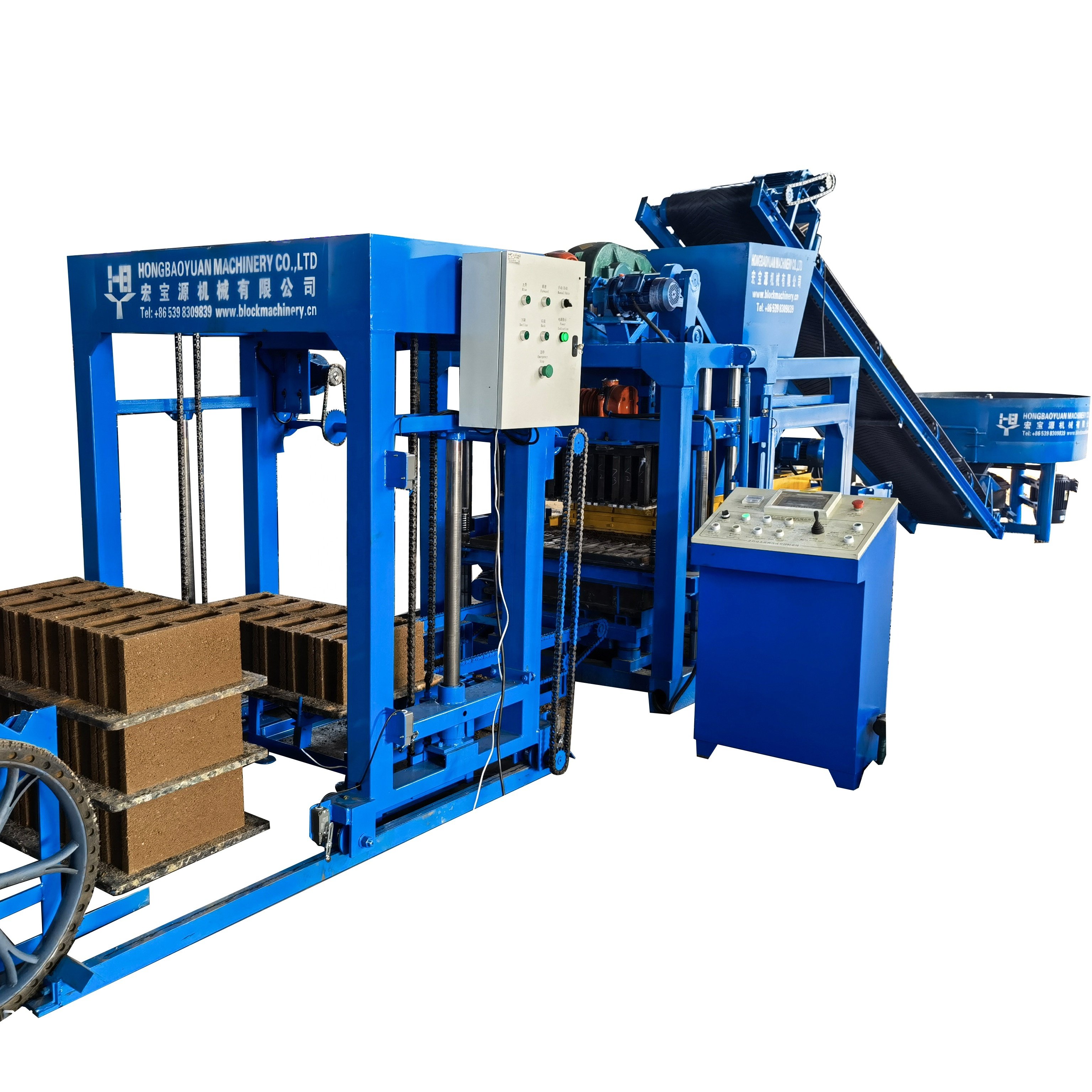 Concrete Automatic Block Making Machinery In Philippines QT4-24 Cement Brick Making Machinery From China Hollow Cement Bricks