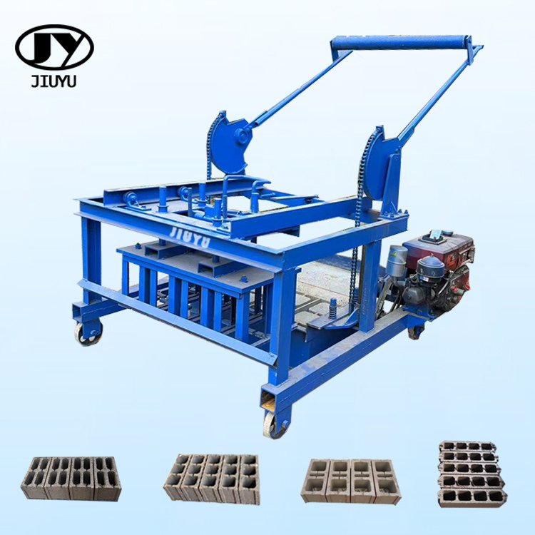 JIUYU Diesel engine Movable customized low price concrete block brick making machine