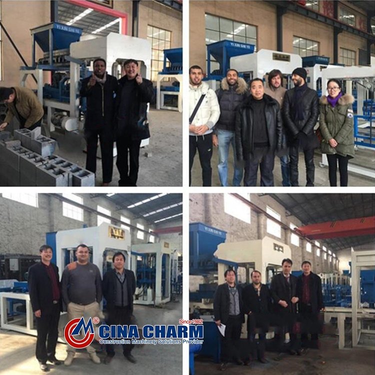 Long cycle life QT4-25 automatic cement brick making machine