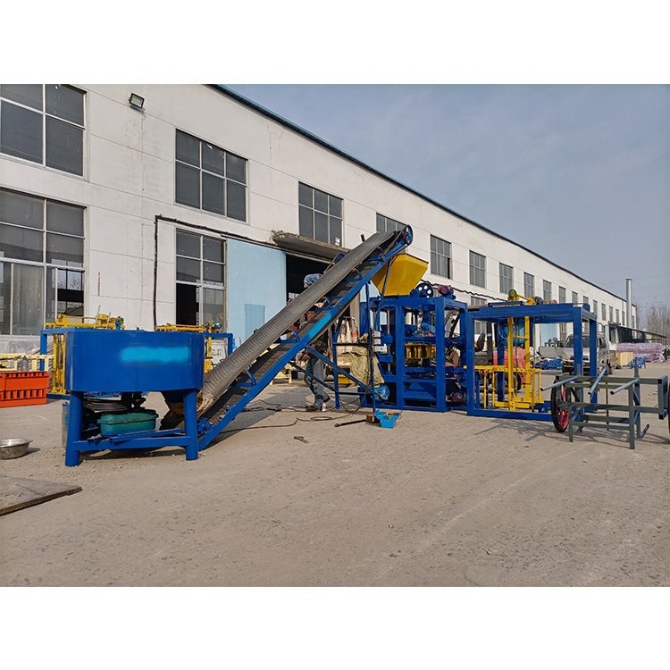 QTJ4-26 Automatic Bricks Production Line Concrete Block Making Machine Price List Interlocking Hollow Bricks Making