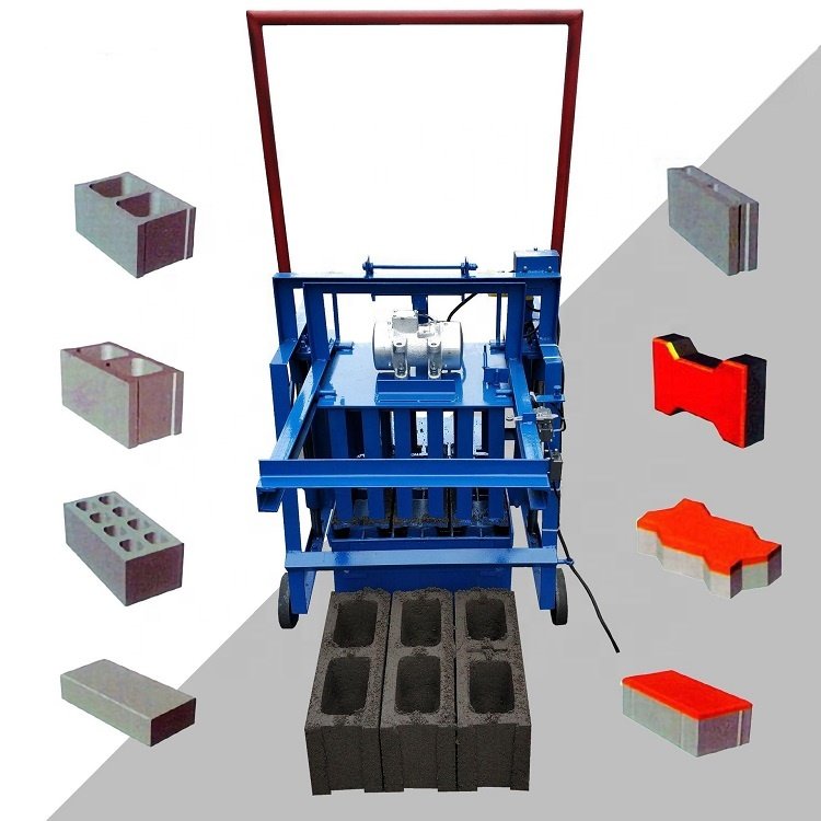 2-35 Small Manual Molding Cement Concrete Hollow Block Making Machine Interlock Paving Brick Making Machine With Low Price