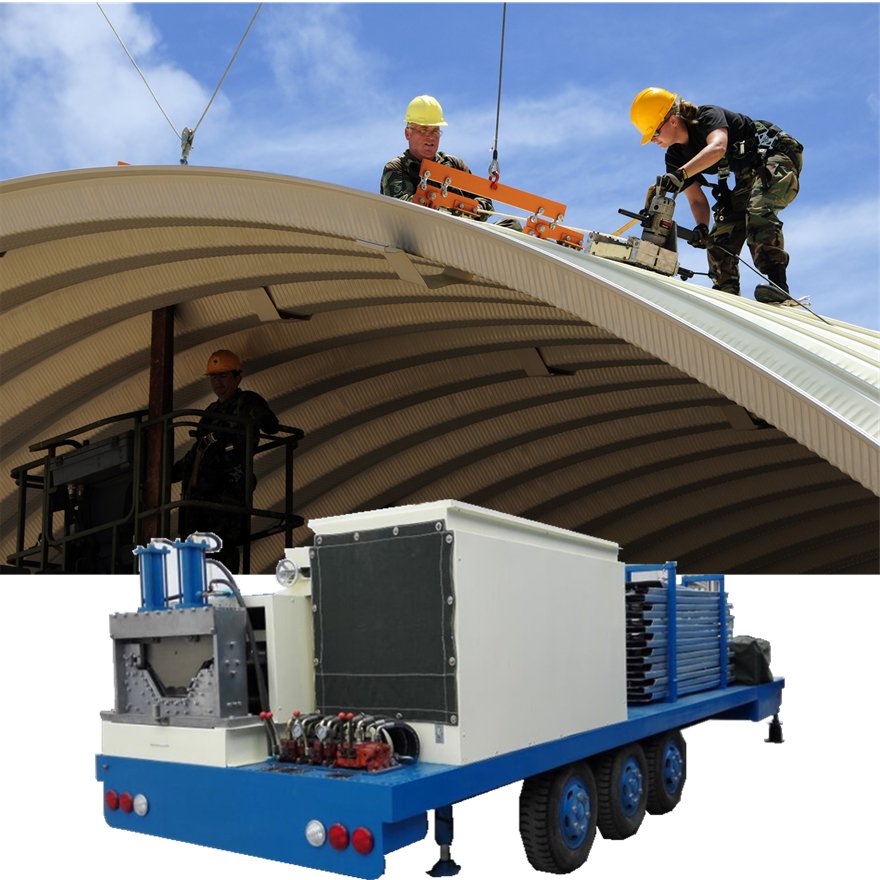 K Q Span Building making machine SABM-240 914-610 Arch Roof Warehouse Roll Forming machine/ Roof Tile making machine