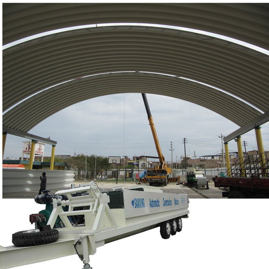K Q Span Building making machine SABM-240 914-610 Arch Roof Warehouse Roll Forming machine/ Roof Tile making machine