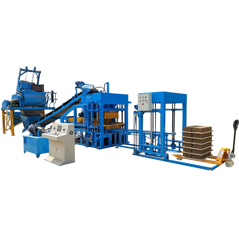 Automatic concrete brick making machinery QT4-18 Curbstone brick making machine