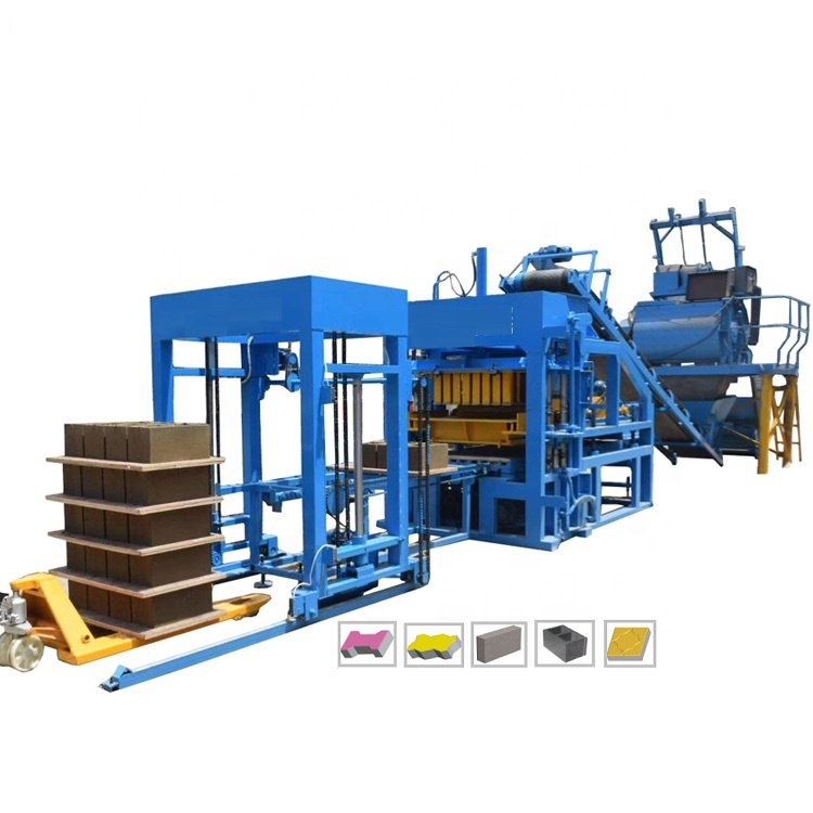 Automatic concrete brick making machinery QT4-18 Curbstone brick making machine