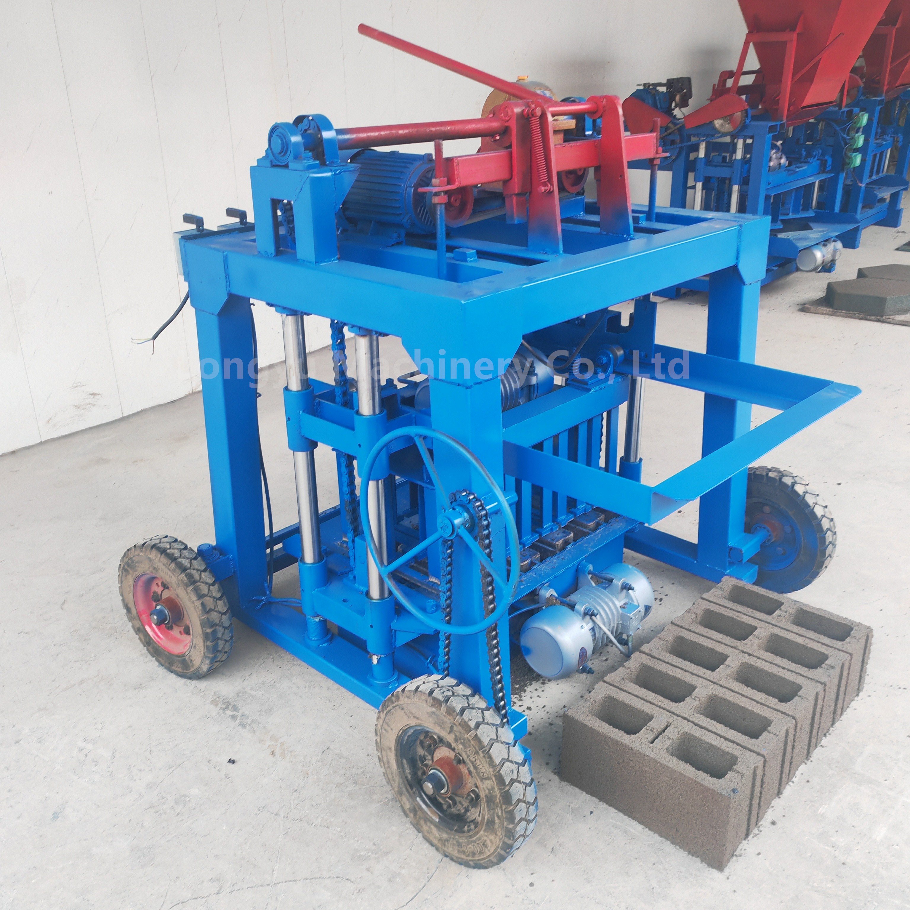 construction machinery block making machine large wheel mobile brick making machine