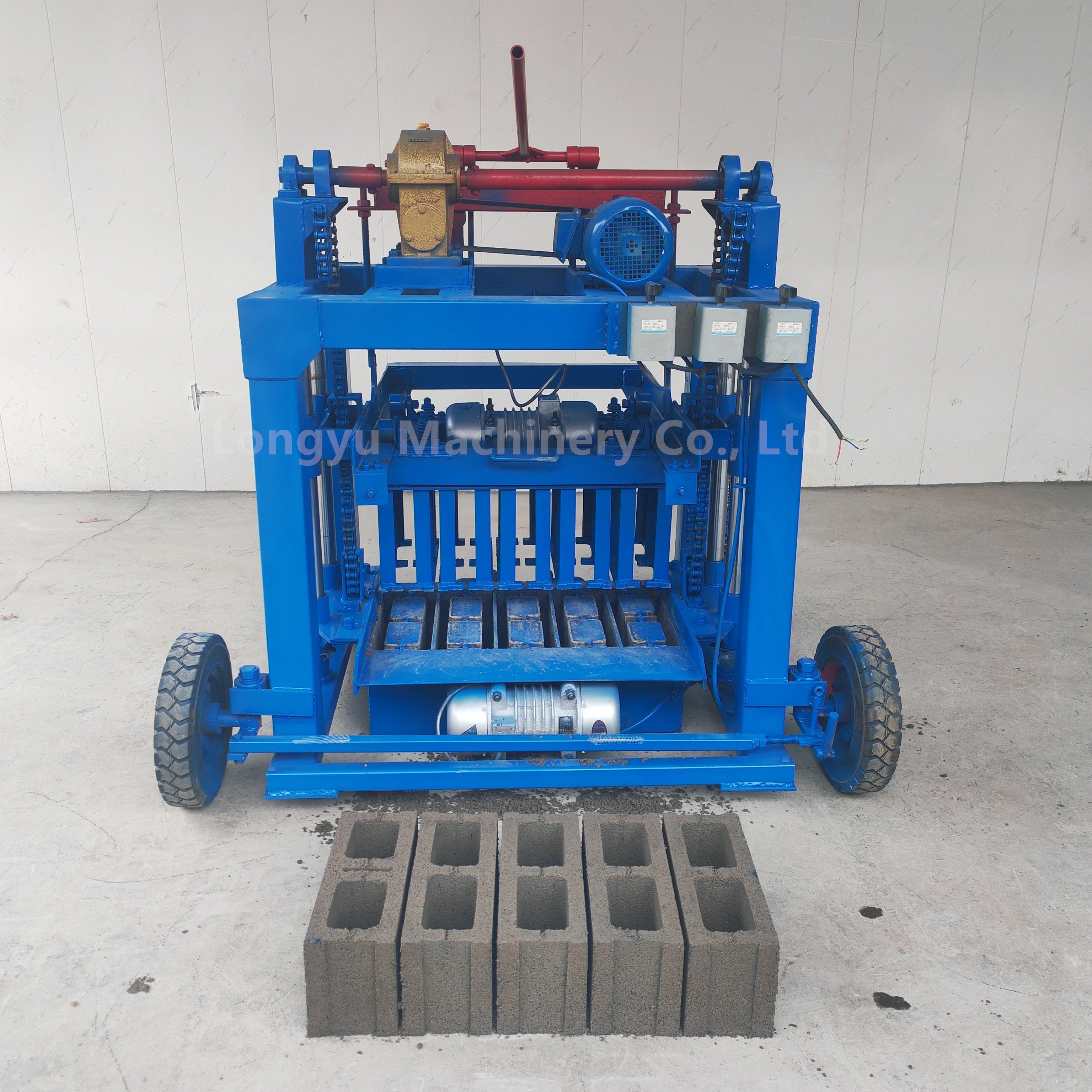 construction machinery block making machine large wheel mobile brick making machine