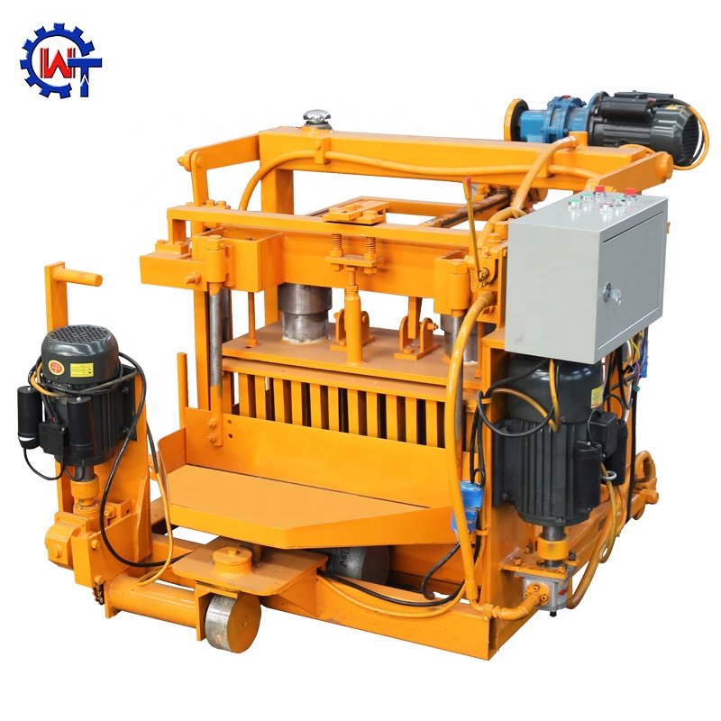 factory price QT40-3A mobile cement brick making machine egg layer block making machinery