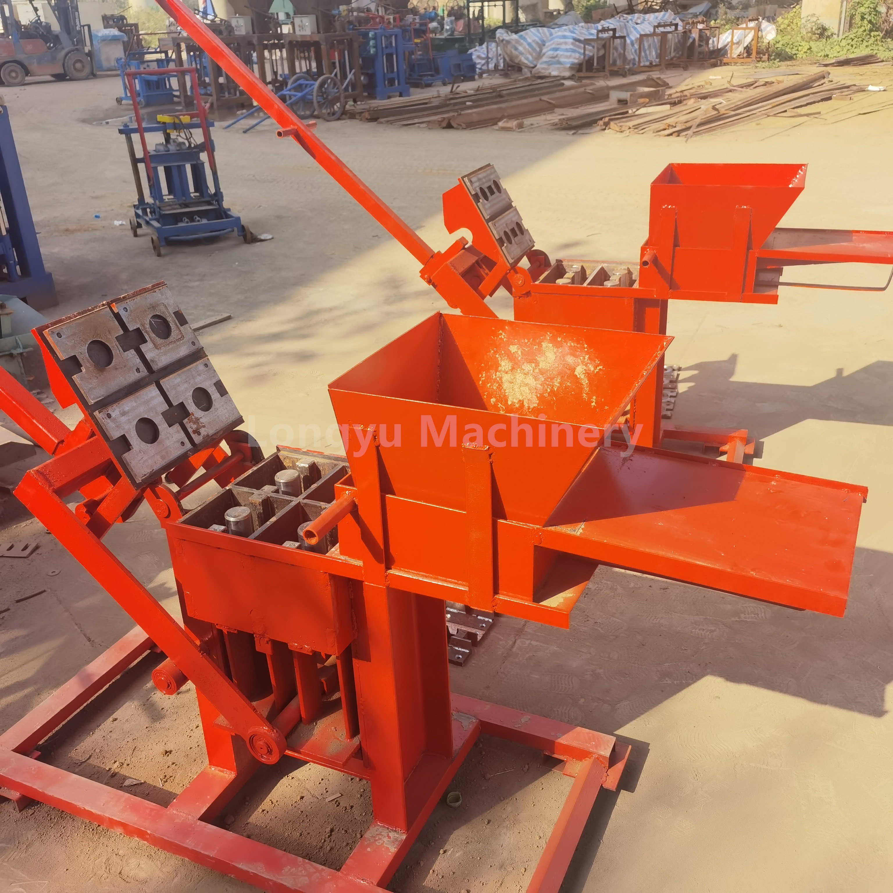 Diesel Engine Clay Hollow Brick Making Machine and Manual clay interlocking block making machine