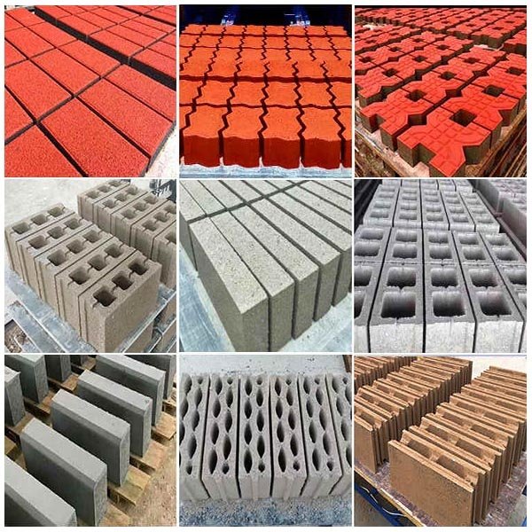 Germany design CE full automatic concrete cement paving stock block brick making machinery machine in africa