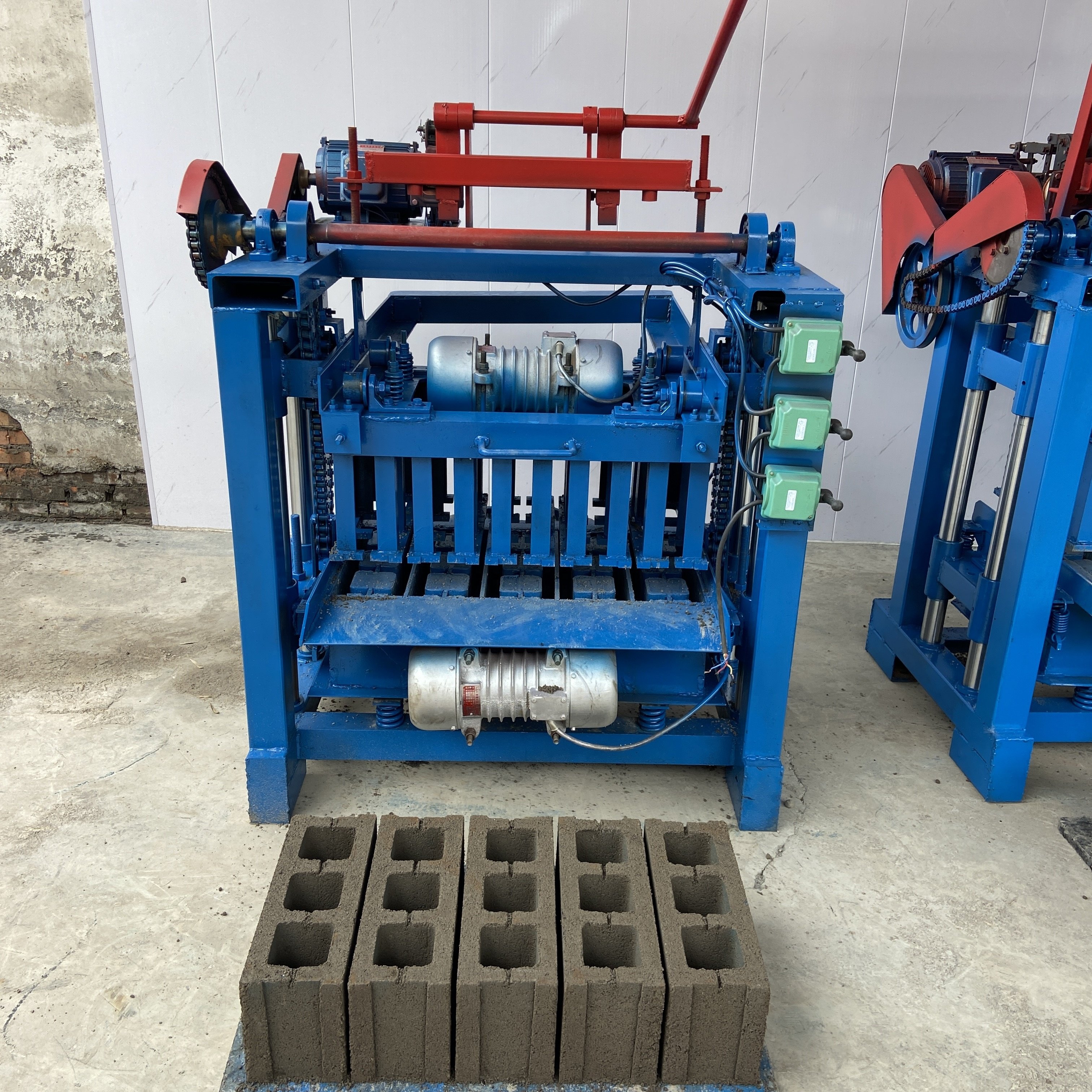 diesel engine concrete block cement hollow brick maker machine concrete brick making machinery in papua new guinea
