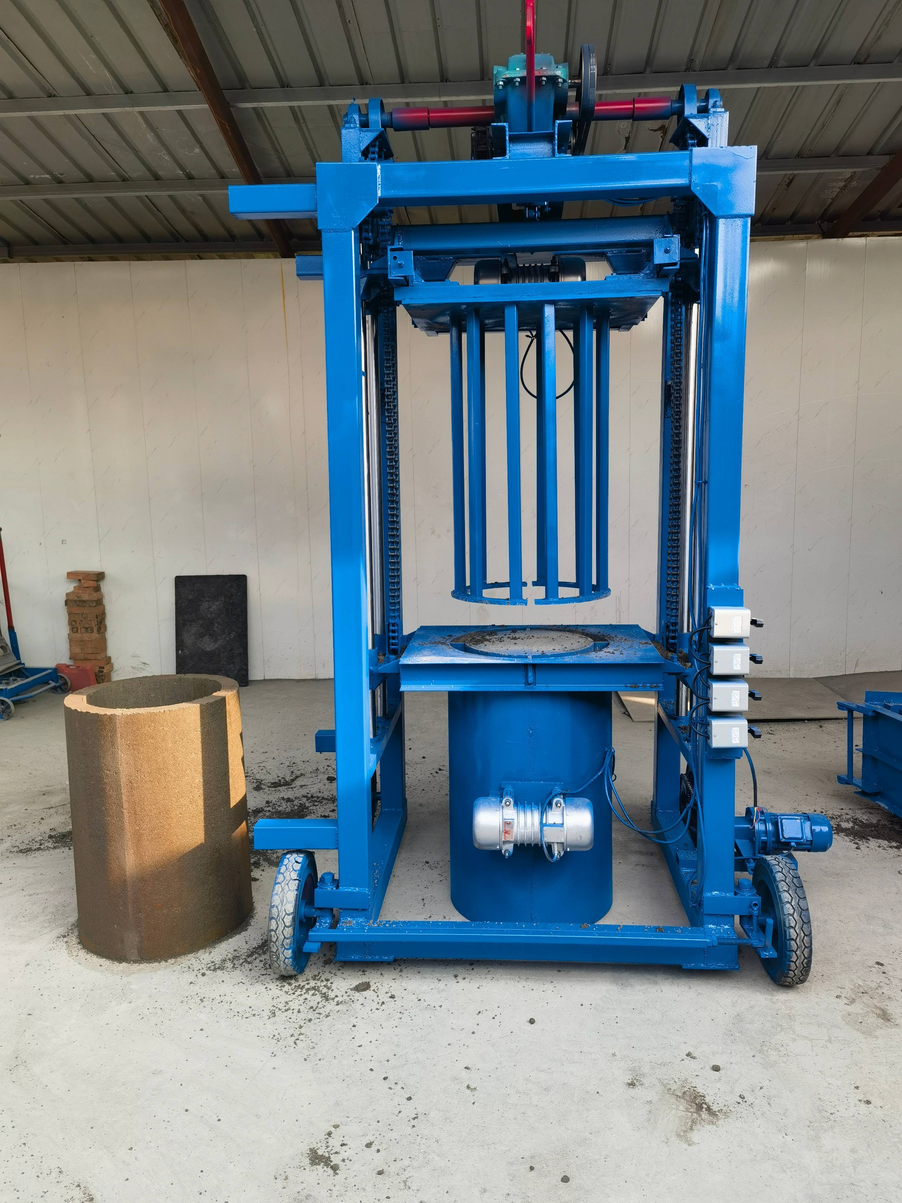 Semi automatic multifunctional cement block forming machine, cost-effective, concrete non burning brick machine
