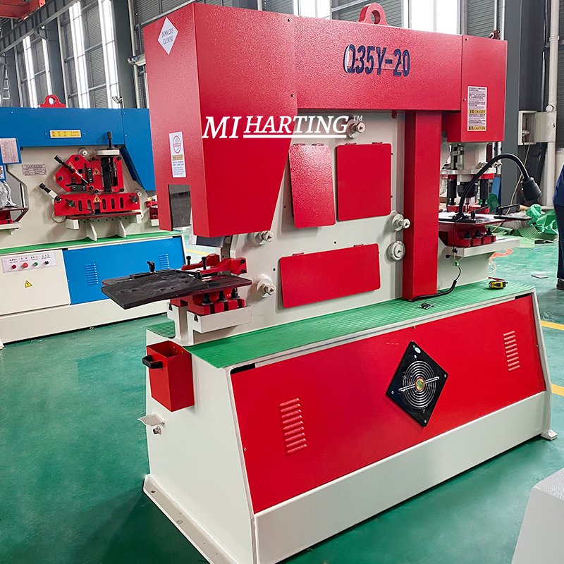 Q35Y type combined punching and shearing machine , punching cutting notching steel sheet metal Hydraulic Iron Worker