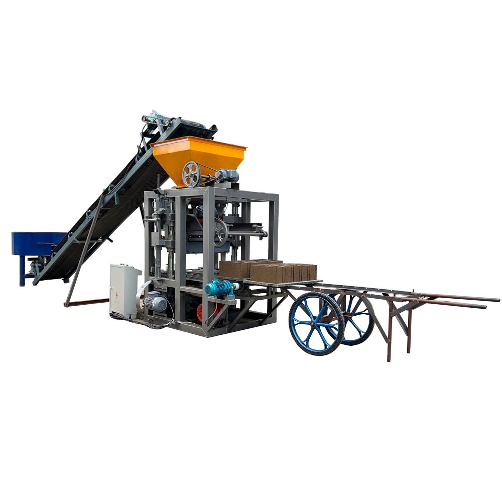 factory price QT4-23A manual Hollow block making machine slab curbstone Interlocking Block Brick Making Machine Low price