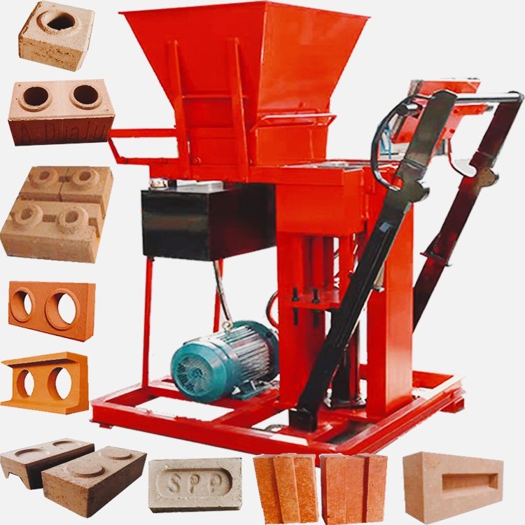 Earthen clay interlocking brick making machine hydraulic press clay brick making machine and clay brick making machine