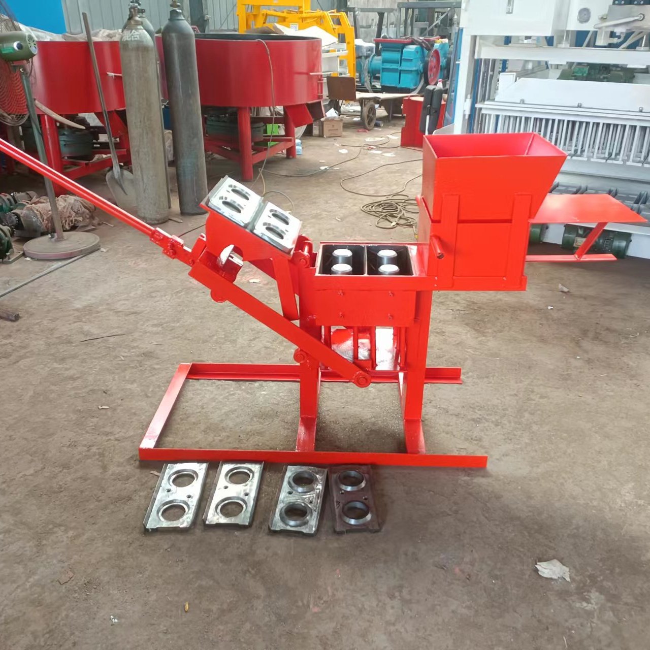 Manual QMR2-40 Soil Clay Earth Interlocking Brick Making Machine in Africa industrial machinery for construction house