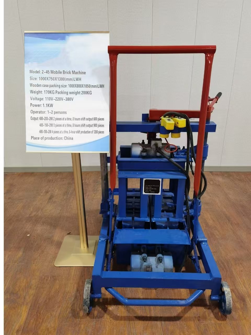 High Efficiency Small Manual Vibrating Compaction Clay Block Brick Making Machinery