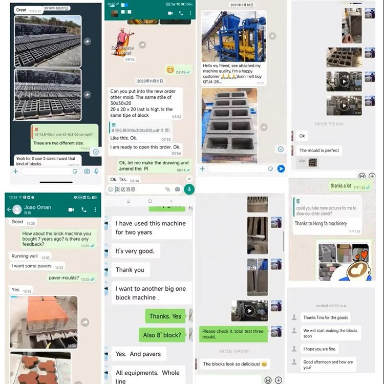 QT4-15D Hydraulic Pressure Hollow Bricks Making Machine Produces Hydroform Bricks Mold Brick Production Line