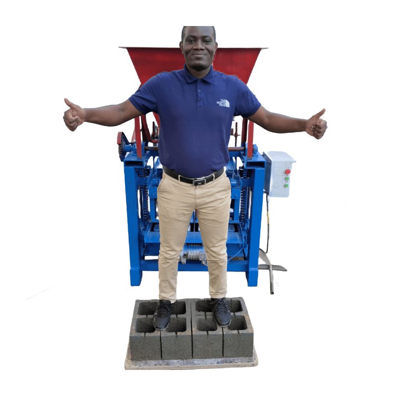 KX4-35 Hopper Brick Machine Produce 400-200-200mm length, width and height hollow brick Small Concrete Block Brick Machine