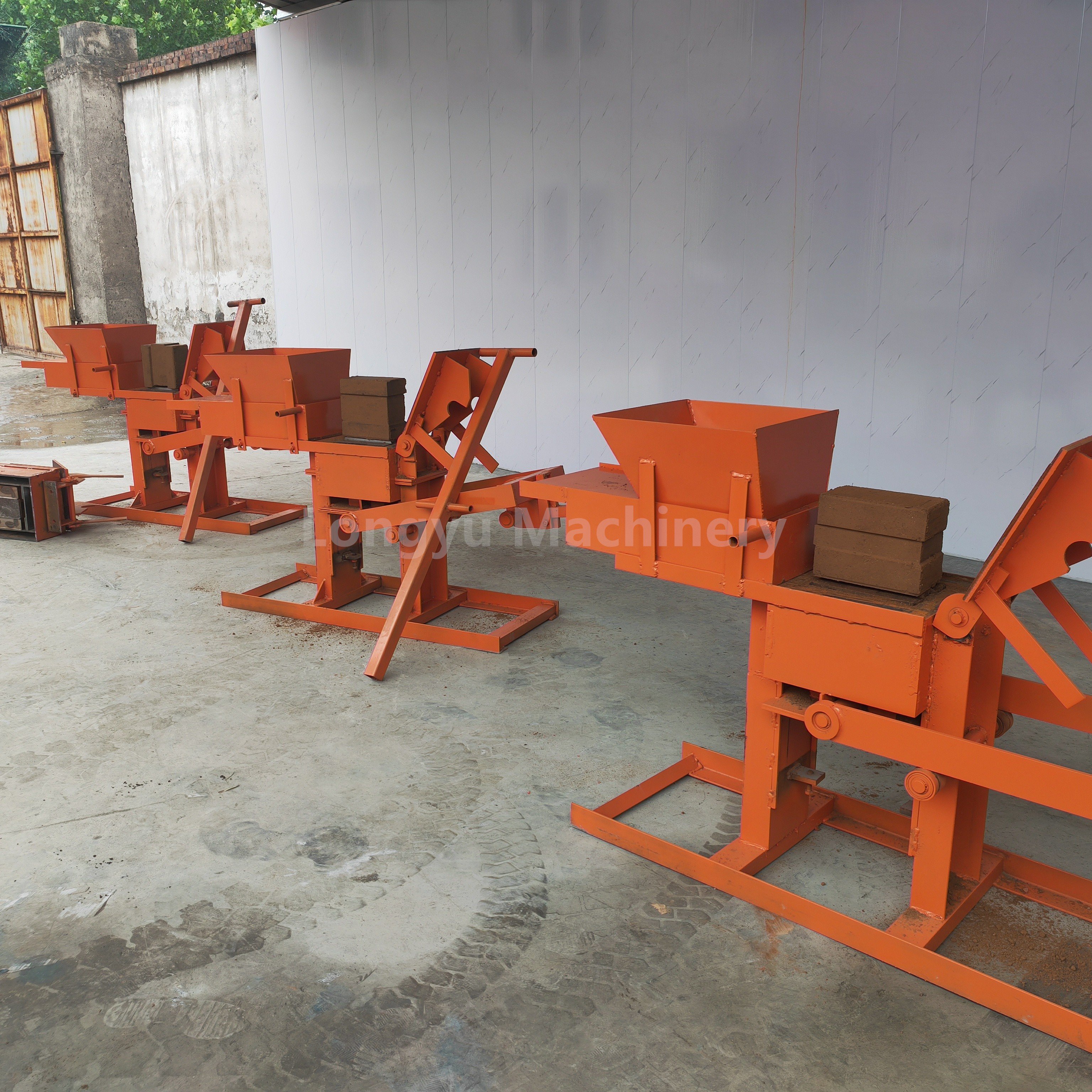 Semi automatic Concrete Cement Block Maker Machine Price Automatic Hollow Clay Brick Making Machinery