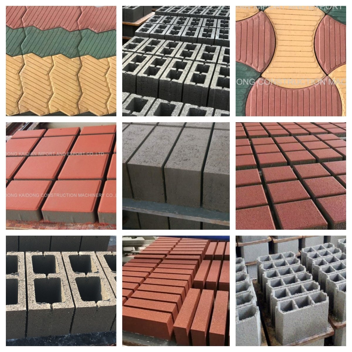 KAIQIAN QT4-15D Automatic Block Construction Manufacturing Brick Making Machine To Ghana Concrete Brick Making Machine