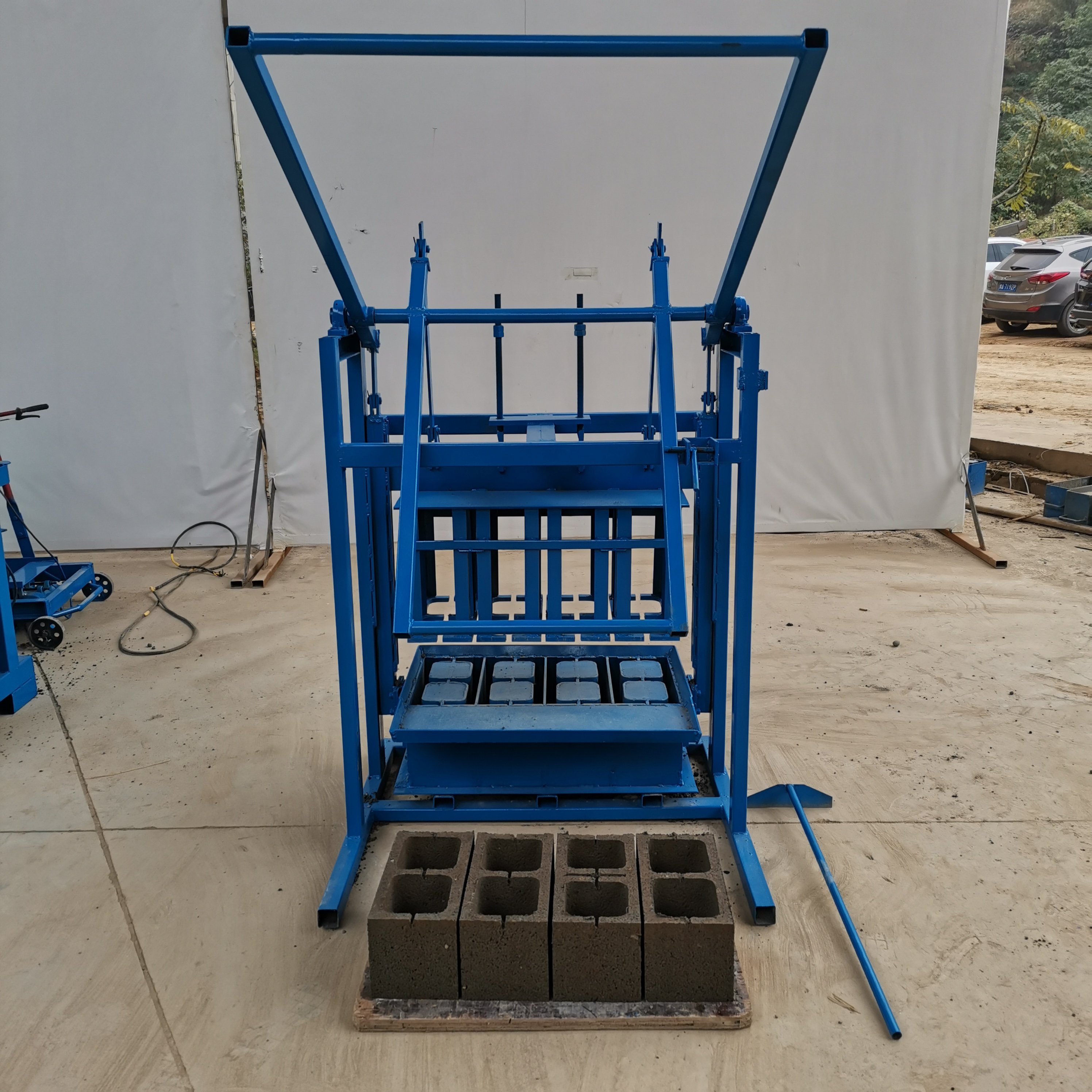 Hot sale Tanzania handmade large scale no-burn brick making machine without using any energy block molding machine