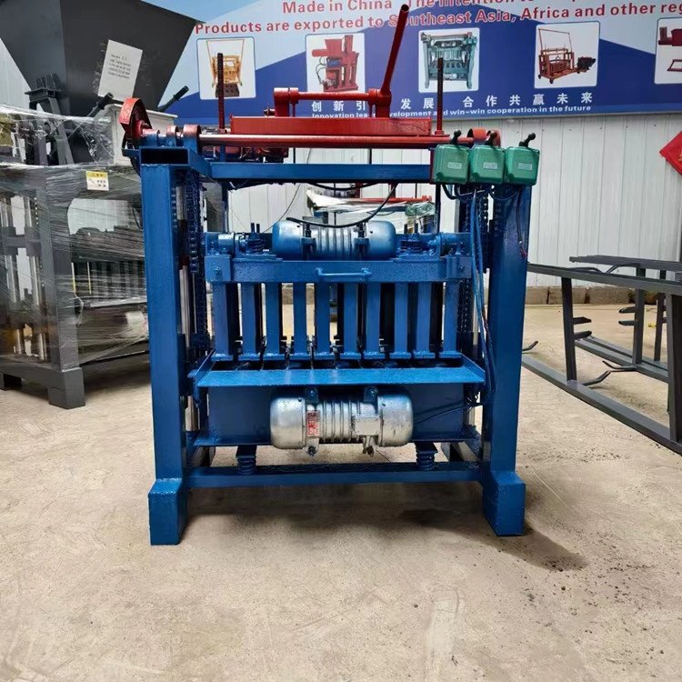 Small mobile non-burning brick machine Block brick machine non-burning hollow roadside stone support plate brick machine