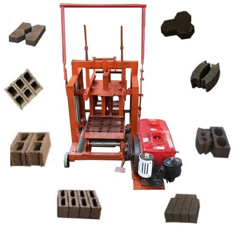 Hollow block 2-45 Small Manual Concrete Cement Block Brick Making Machine For Sale In Uganda