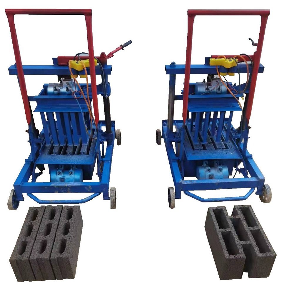 cheap mini portable wheels to move fly ash brick making machinery small hollow