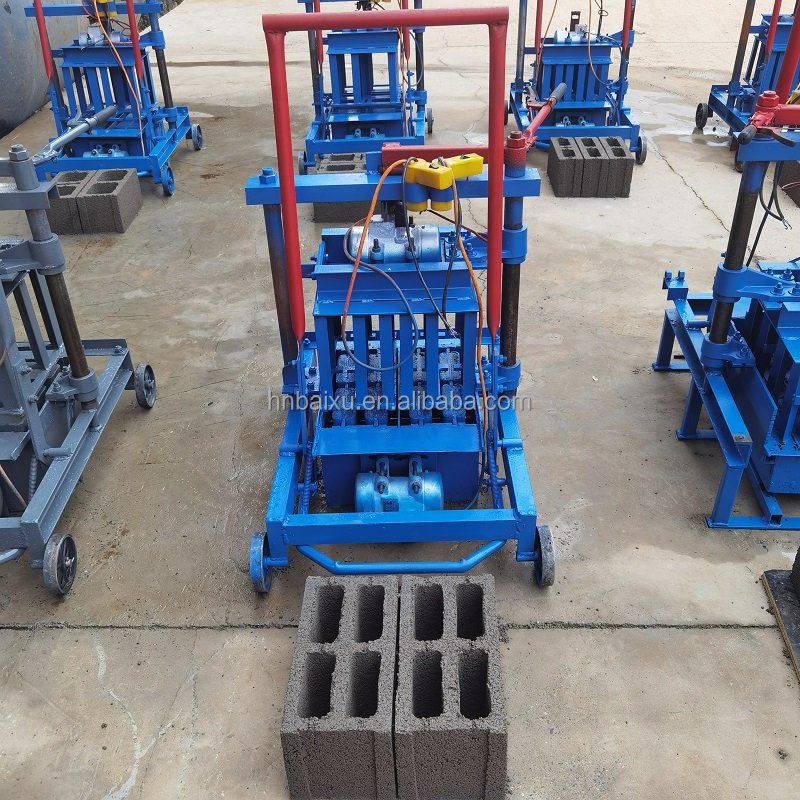 cheap mini portable wheels to move fly ash brick making machinery small hollow