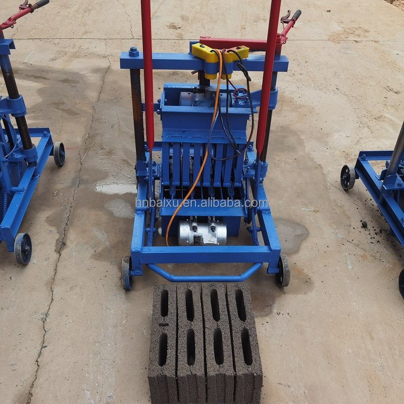 cheap mini portable wheels to move fly ash brick making machinery small hollow