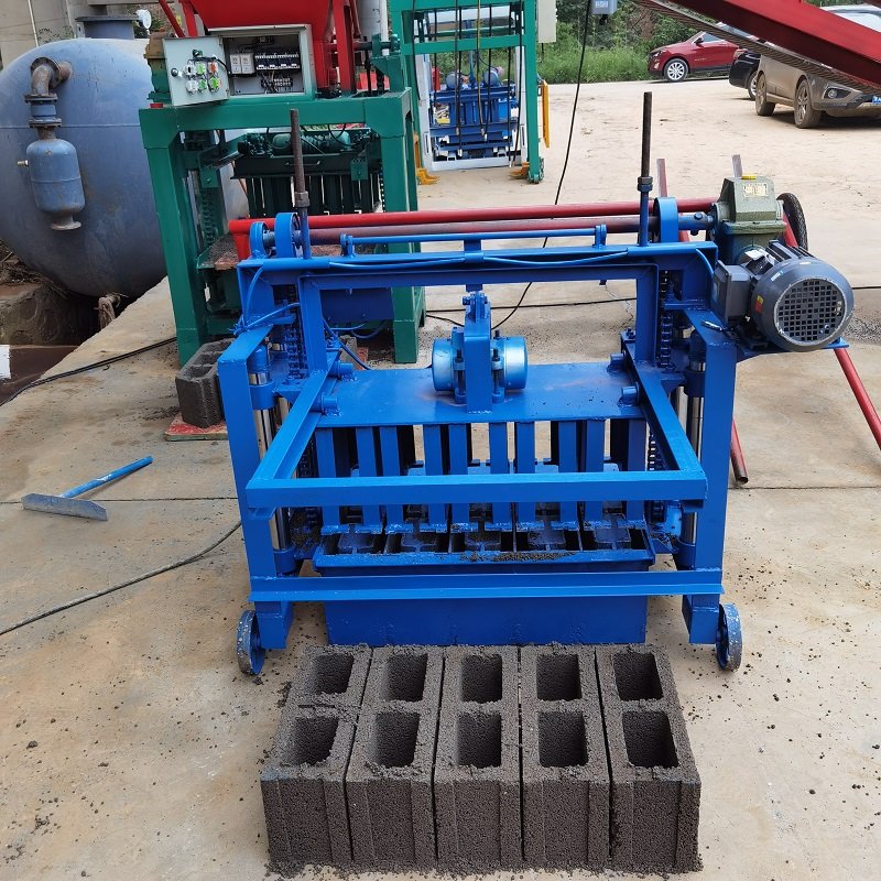 cheap mini portable wheels to move fly ash brick making machinery small hollow