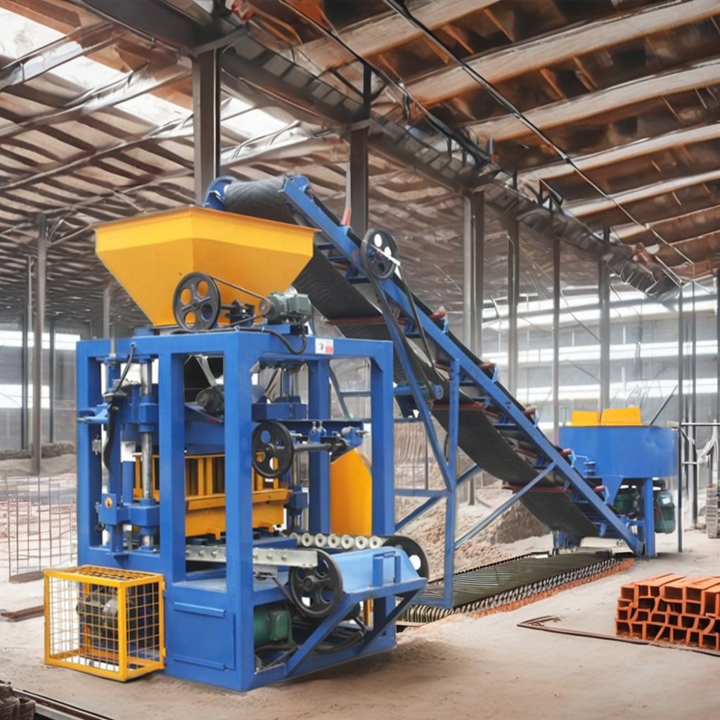 Cheap QT4-24 Semi-Automatic Interlocking Cement Brick Making Machine Construction-Applicable Concrete Raw Material