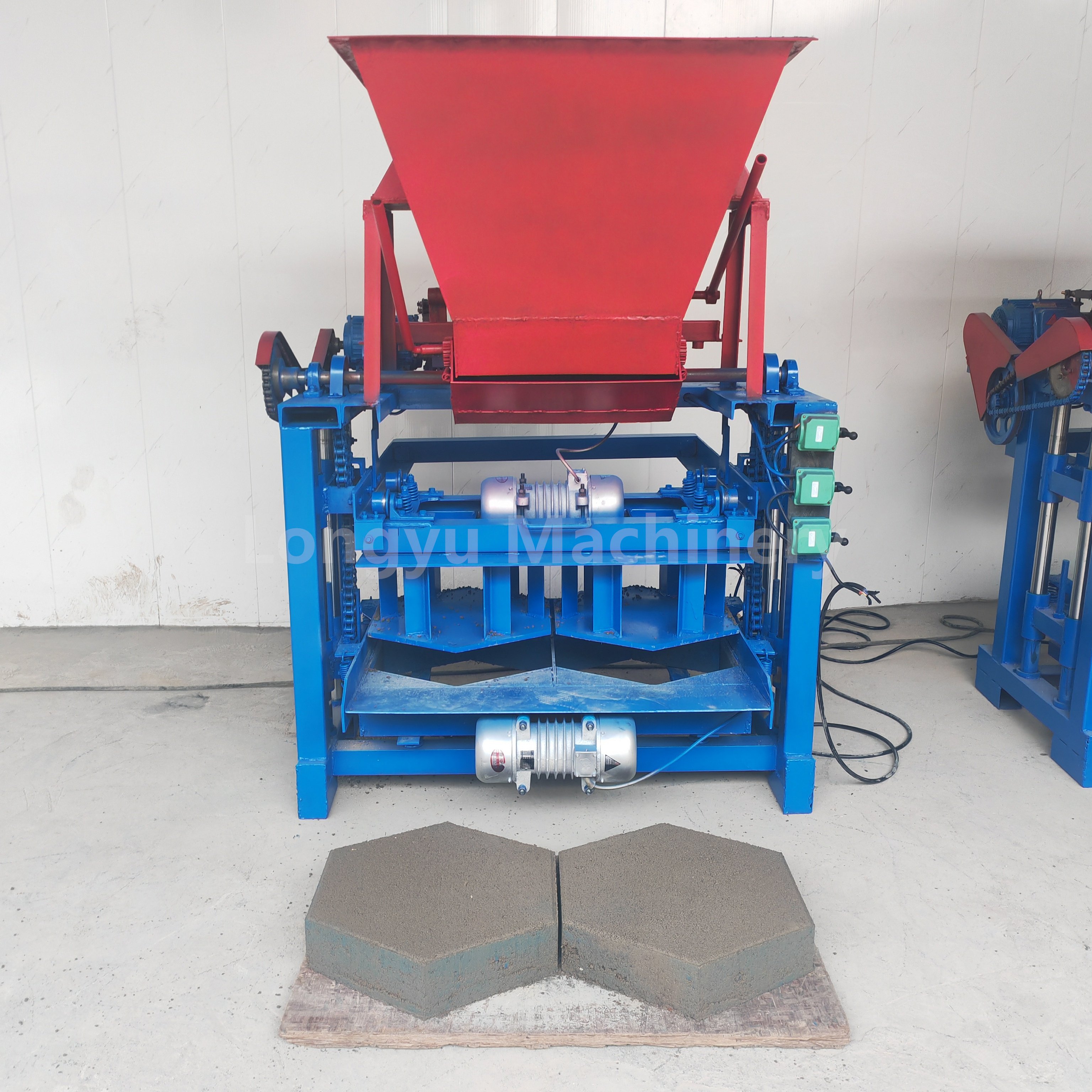 Make money at home small investment big return money making machine small semi-automatic cement concrete brick making machine
