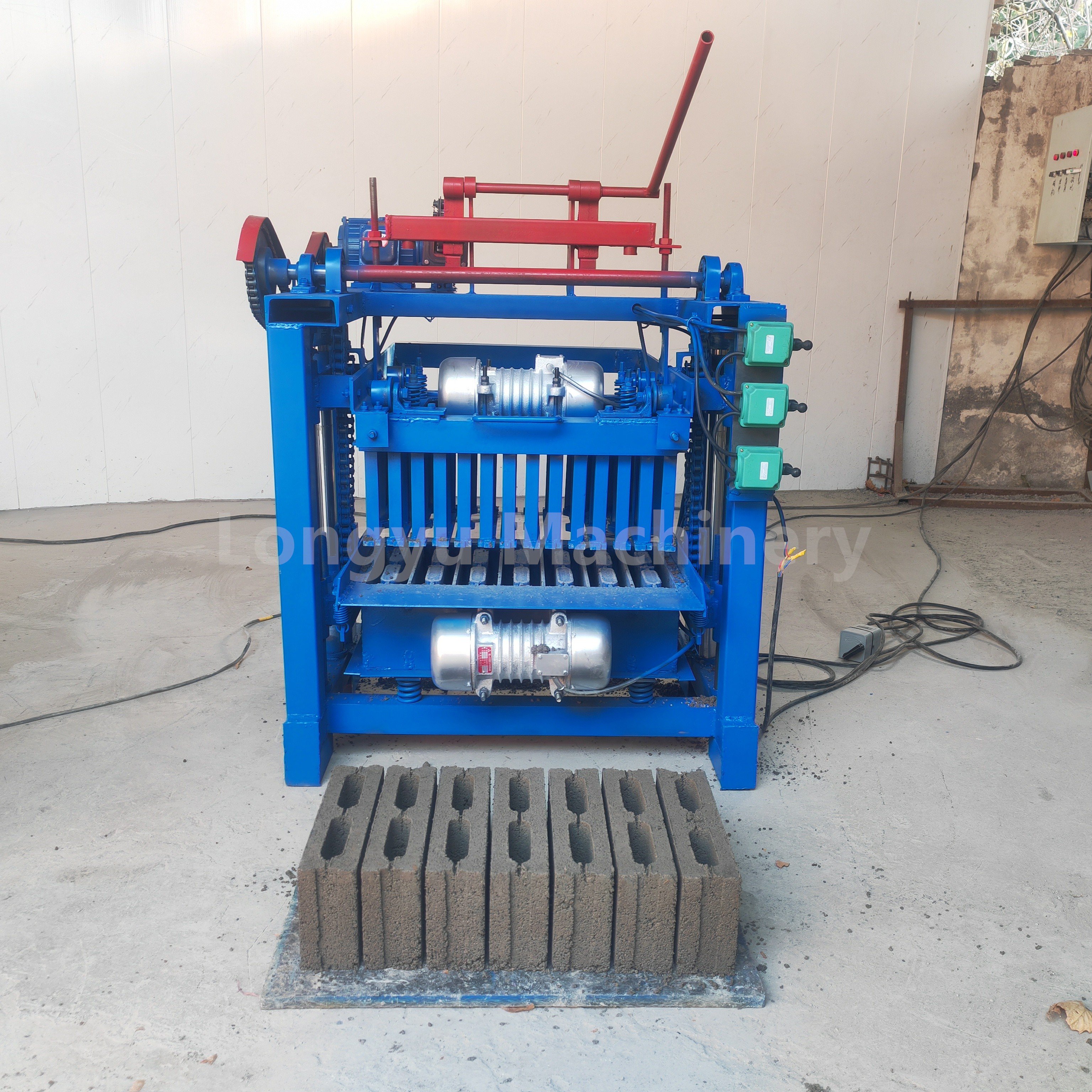 Make money at home small investment big return money making machine small semi-automatic cement concrete brick making machine