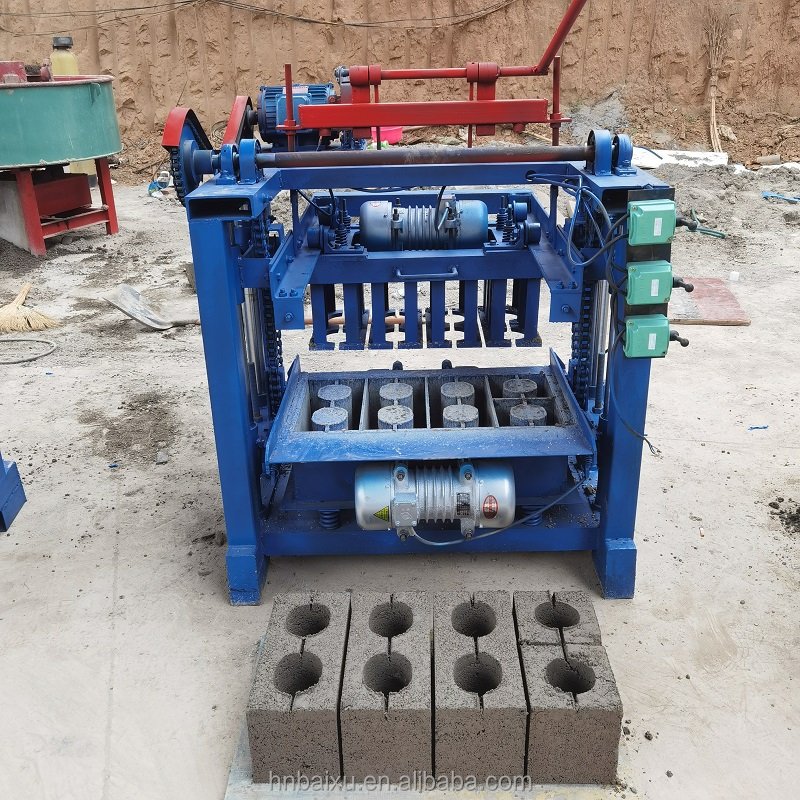 low price small manual 6 inch diesel hollow block cement concrete brick making machine