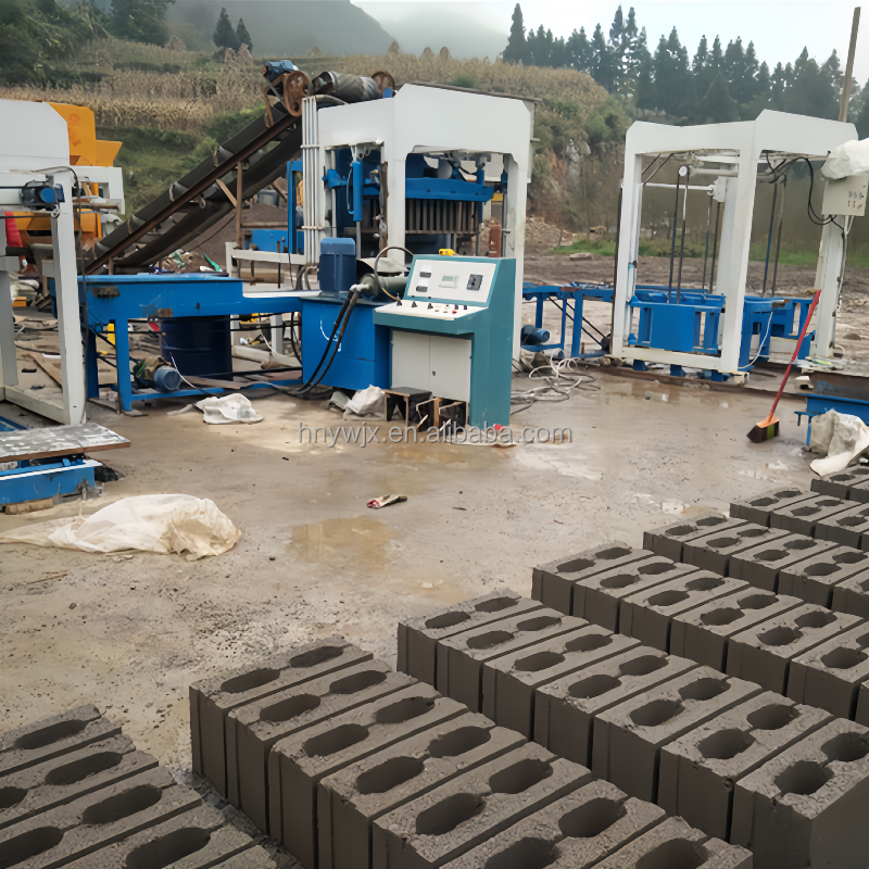 5-15 Automatic no-burning hollow cement brick machine equipment no-burning hydraulic brick making machine in kenya