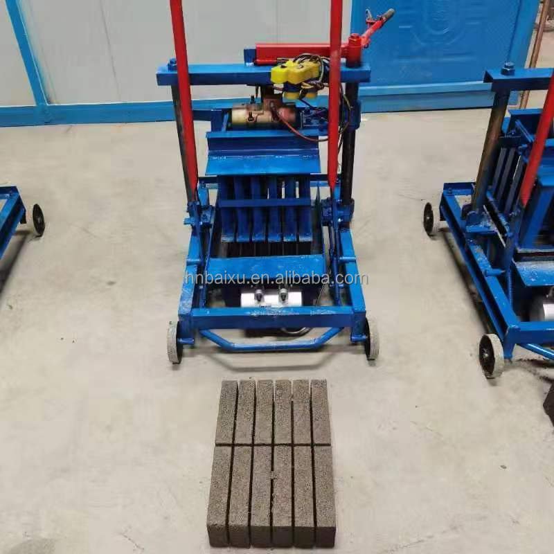 easy to operate diesel powered hollow concrete cement small brick making machine in peru