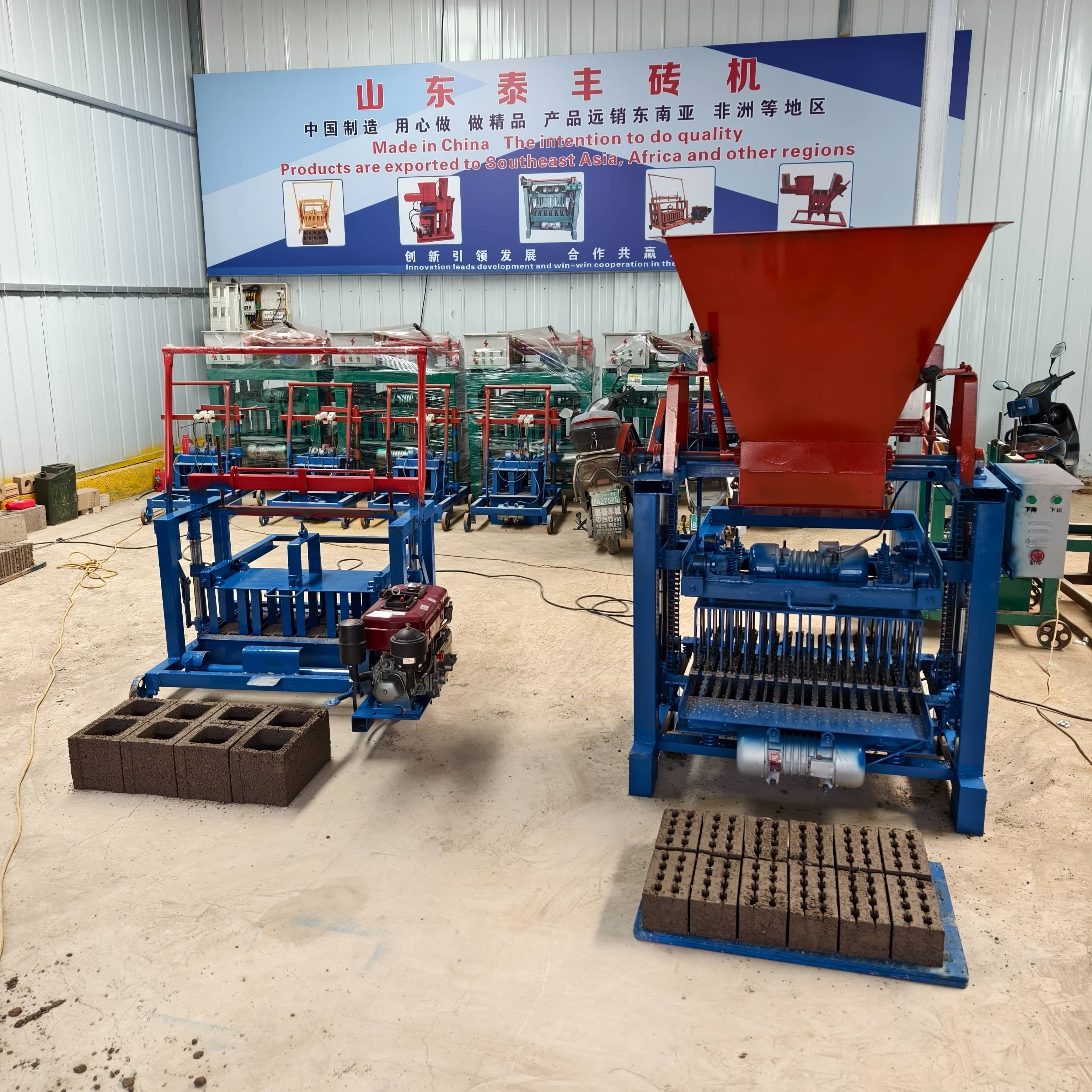 Semi-automatic Shengjia China Factory Brick Making Machine Stable Block Making Machine With Electric Mode