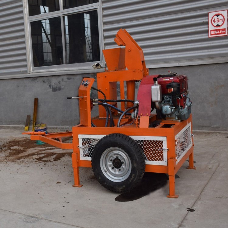 LONTA LT1-20 Small movable interlock hollow paver mould red wall compressed soil earth mud clay brick block making machine