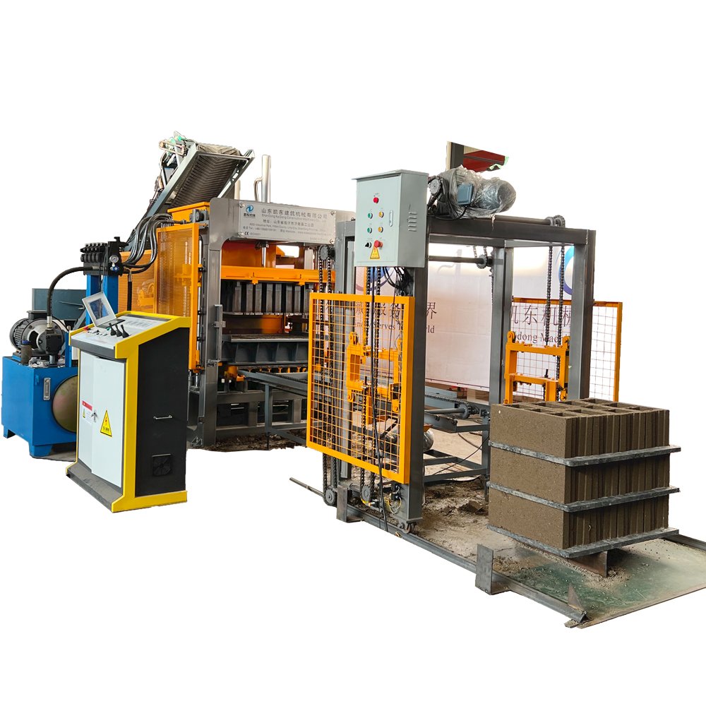 QT4-15B full automatic hollow block making machine concrete cement brick block mold machine Cement Concrete Hollow Block Machine