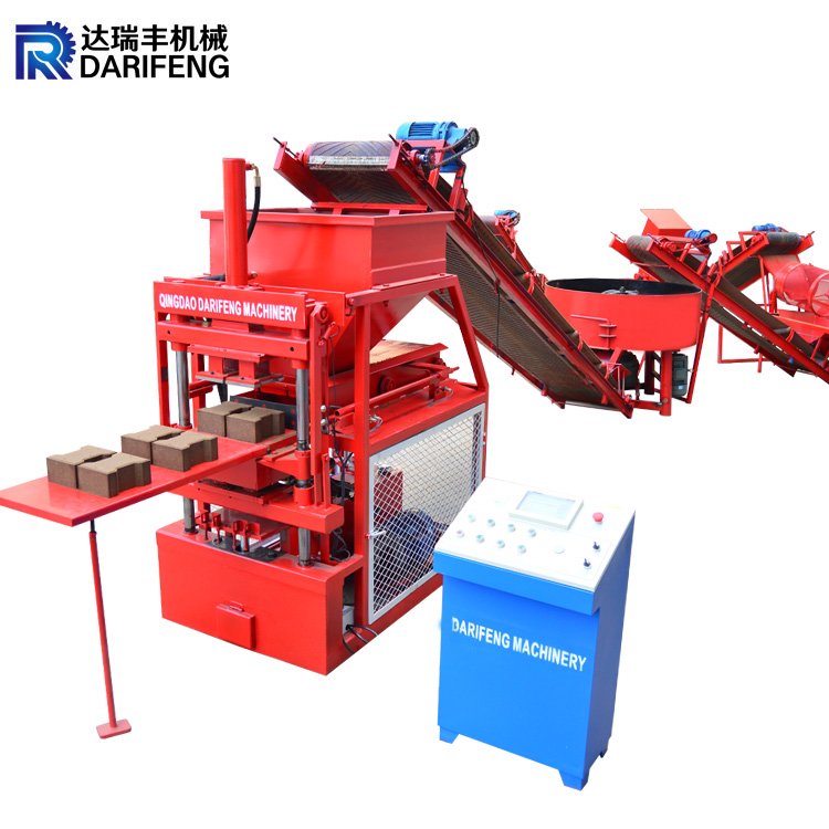 Automatic press ecological interlocking bricks compressed earth blocks moulding machines DF2-10 earth press brick machine
