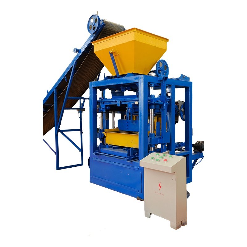 Qt4-24 Hollow Block Making Machine Construction Vibration Method for Cement Interlocking Bricks in South Africa